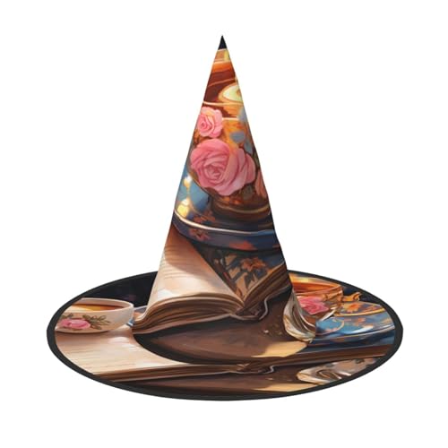 OIBNKCN Afternoon Tea Halloween-Hut Hexenhut – perfekt für Frauen, Männer, Hexenhut, Dekoration zum Aufhängen und für Partys von OIBNKCN