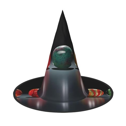 OIBNKCN Bunte Glasperlen, Halloween-Hut, Hexenhut, perfekt für Frauen, Männer, Hexenhut, Dekoration zum Aufhängen und für Partys OIBNKCN Bunte Glasperlen, Halloween-Hut, Hexenhut, perfekt für Frauen, Männer, Hexenhut, Dekoration zum Aufhängen und für Partys von OIBNKCN