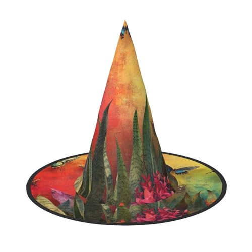 OIBNKCN Bunte Schmetterlinge, Halloween-Hut, Hexenhut, perfekt für Frauen, Männer, Hexenhut, Dekoration zum Aufhängen und für Partys OIBNKCN Bunte Schmetterlinge, Halloween-Hut, Hexenhut, perfekt für Frauen, Männer, Hexenhut, Dekoration zum Aufhängen und für Partys von OIBNKCN