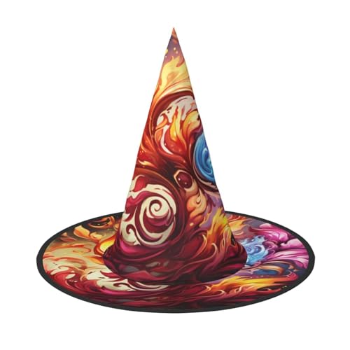 OIBNKCN Bunte geheimnisvolle Flamme Halloween Hut Hexenhut – perfekt für Frauen, Männer, Hexenhut, Dekoration zum Aufhängen und für Partys OIBNKCN Bunte geheimnisvolle Flamme Halloween Hut Hexenhut – perfekt für Frauen, Männer, Hexenhut, Dekoration zum Aufhängen und für Partys von OIBNKCN