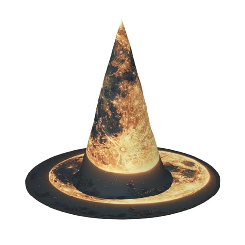 OIBNKCN Der goldene Mond. Halloween-Hut Hexenhut - perfekt für Frauen, Männer, Hexenhut, Dekoration zum Aufhängen und für Partys von OIBNKCN