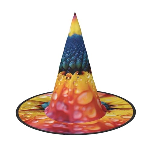 OIBNKCN Dew Chrysantheme Halloween Hut Hexenhut - Perfekt für Frauen, Männer, Hexenhut Dekor zum Aufhängen und Party von OIBNKCN