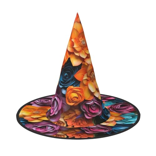 OIBNKCN Geheimnisvoller, bunter Blumenstrauß, Halloween-Hut, Hexenhut, perfekt für Frauen, Männer, Hexenhut, Dekoration zum Aufhängen und für Partys OIBNKCN Geheimnisvoller, bunter Blumenstrauß, Halloween-Hut, Hexenhut, perfekt für Frauen, Männer, Hexenhut, Dekoration zum Aufhängen und für Partys von OIBNKCN