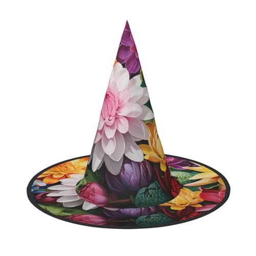 OIBNKCN Halloween-Hut mit Blumen, Hexenhut, perfekt für Frauen, Männer, Hexenhut, Dekoration zum Aufhängen und für Partys OIBNKCN Halloween-Hut mit Blumen, Hexenhut, perfekt für Frauen, Männer, Hexenhut, Dekoration zum Aufhängen und für Partys von OIBNKCN