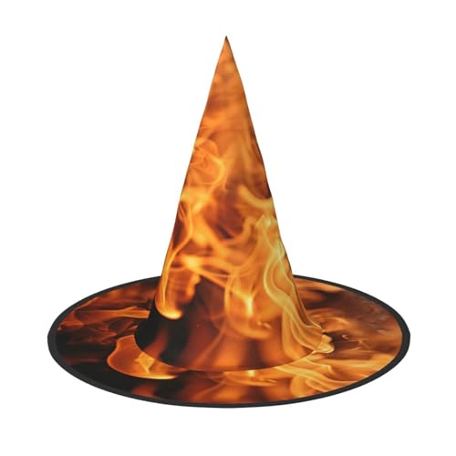 OIBNKCN Halloween-Hut mit brennenden Flammen – perfekt für Frauen, Männer, Hexenhut, Dekoration zum Aufhängen und für Partys von OIBNKCN