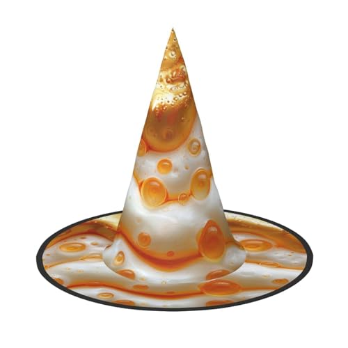 OIBNKCN Halloween-Hut mit cremefarbenen Wellen, Hexenhut, perfekt für Frauen, Männer, Hexenhut, Dekoration zum Aufhängen und für Partys OIBNKCN Halloween-Hut mit cremefarbenen Wellen, Hexenhut, perfekt für Frauen, Männer, Hexenhut, Dekoration zum Aufhängen und für Partys von OIBNKCN