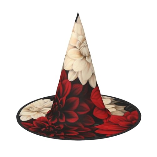 OIBNKCN Mysterious Rose Halloween Hut Hexenhut - Perfekt für Frauen, Männer, Hexenhut Dekor zum Aufhängen und Partygebrauch von OIBNKCN