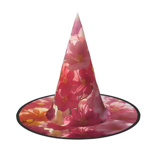 OIBNKCN Rosa Blumen Halloween Hut Hexenhut - Perfekt für Frauen, Männer, Hexenhut Dekor zum Aufhängen und Partygebrauch OIBNKCN Rosa Blumen Halloween Hut Hexenhut - Perfekt für Frauen, Männer, Hexenhut Dekor zum Aufhängen und Partygebrauch von OIBNKCN