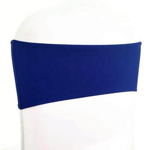 OIFAODAO, 10 stücke/50 stücke Spandex Hochzeit Stuhl Schärpe Schärpen Hotel Party Bankett Dekoration Elastische Stretch Schleife gürtel Krawatten,Stuhlschleifen(Royal Blue,10pcs) von OIFAODAO