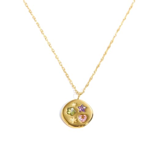 OIFAODAO, 18 Karat Goldschmuck Edelstahl U-förmiges Kaleidoskop Glückssymbol Zirkon Hufeisen U Anhänger Halskette for Frauen,Damenkette OIFAODAO, 18 Karat Goldschmuck Edelstahl U-förmiges Kaleidoskop Glückssymbol Zirkon Hufeisen U Anhänger Halskette for Frauen,Damenkette von OIFAODAO