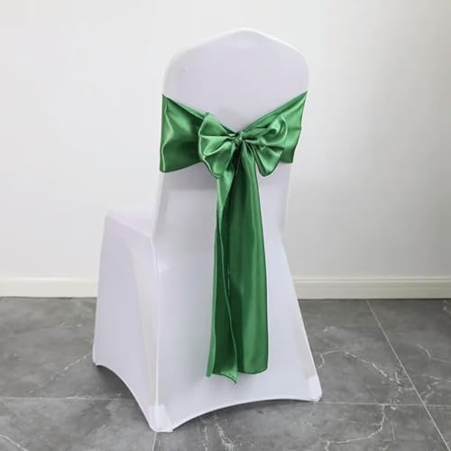 OIFAODAO, 20 Stück Satin-Stuhlschärpen, Krawatten, Schleifen, Esszimmerstühle, Schärpen for Hochzeit, Veranstaltung, Party, Zeremonie, Bankett, Stuhldekoration,Stuhlschleifen(Gree) von OIFAODAO