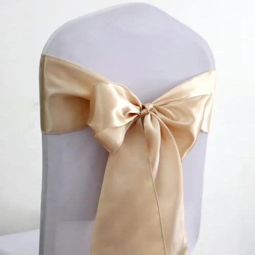 OIFAODAO, 25 Stück Champagner Satin Stuhl Schärpe Schleifen Hochzeit Band Gürtel Krawattenbänder for Event Hotel Bankett Party Dekoration,Stuhlschleifen OIFAODAO, 25 Stück Champagner Satin Stuhl Schärpe Schleifen Hochzeit Band Gürtel Krawattenbänder for Event Hotel Bankett Party Dekoration,Stuhlschleifen von OIFAODAO