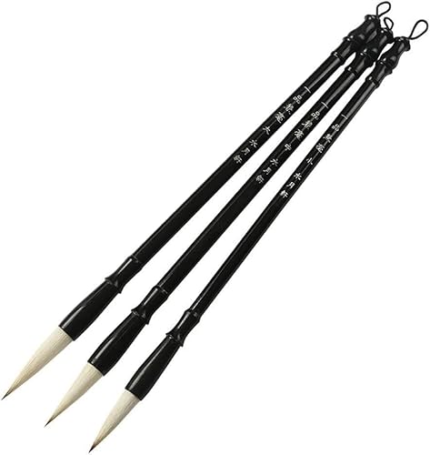 OIFAODAO, 3 Stück Meisterpinsel for chinesische ausgezeichnete Kalligraphie, Kanji, Zeichnen, Aquarellpinsel, T2,Chinesische Pinsel OIFAODAO, 3 Stück Meisterpinsel for chinesische ausgezeichnete Kalligraphie, Kanji, Zeichnen, Aquarellpinsel, T2,Chinesische Pinsel von OIFAODAO
