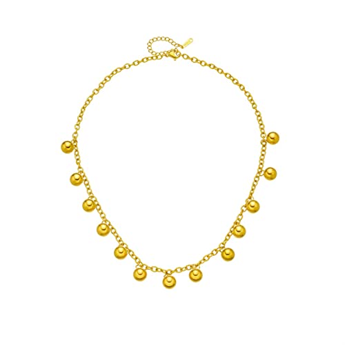 OIFAODAO, 316L Edelstahl Gold Farbe Ball Perlen Anhänger Halskette for Frauen Mode Mädchen Schlüsselbein Kette Halsband Schmuck Geschenke,Damenkette OIFAODAO, 316L Edelstahl Gold Farbe Ball Perlen Anhänger Halskette for Frauen Mode Mädchen Schlüsselbein Kette Halsband Schmuck Geschenke,Damenkette von OIFAODAO