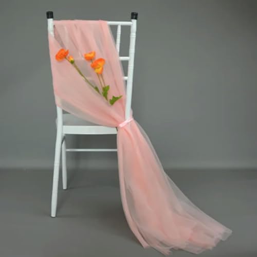 OIFAODAO, 50 Stück weiche Stuhlschärpen, Stuhlschleifen, Hochzeitsdekoration for Stuhlhussen, Partys, Veranstaltungen, Bankettdekorationen, 80 cm x 200,Stuhlschleifen(Nude Pink,50pcs) von OIFAODAO
