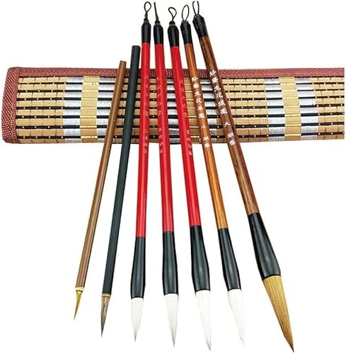 OIFAODAO, 7-teiliges Pinselset for chinesische Kalligraphie, Zeichenpinsel, Größe 7er-Set, Ziegenhaar,Chinesische Pinsel OIFAODAO, 7-teiliges Pinselset for chinesische Kalligraphie, Zeichenpinsel, Größe 7er-Set, Ziegenhaar,Chinesische Pinsel von OIFAODAO