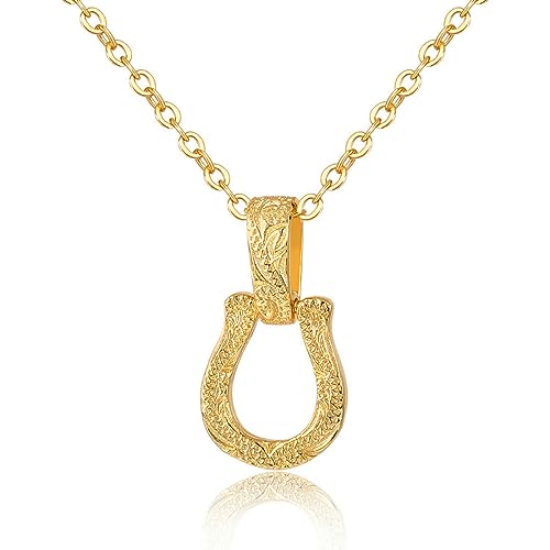 OIFAODAO, Goldgefüllte U-förmige Hufeisen-Silberkette Sterling-Designerschmuck,Damenkette(Gold) von OIFAODAO