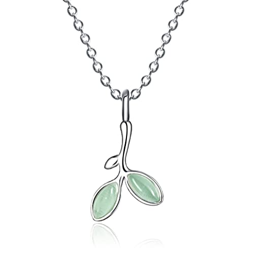 OIFAODAO, Mode Grün Emaille Glück Baum Blätter Halskette Anhänger Kette for Frauen Charme Klassische Silber 925 Sterling Schmuck,Damenkette OIFAODAO, Mode Grün Emaille Glück Baum Blätter Halskette Anhänger Kette for Frauen Charme Klassische Silber 925 Sterling Schmuck,Damenkette von OIFAODAO