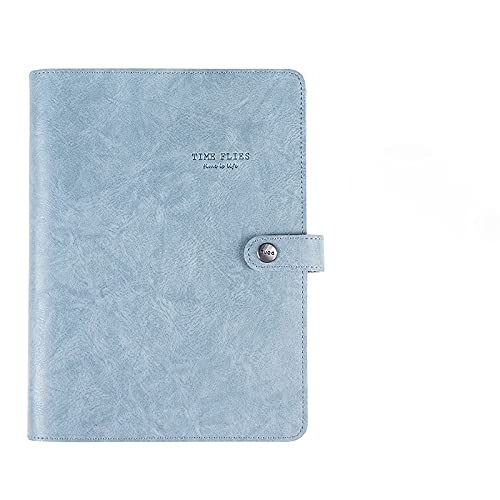 OIFAODAO, Notizbuch, Agenda, Retro, Vintage, Ledereinband, Loseblatt-Notizbuch, auswechselbares Papier, Reisender, Notizblock, Schreibwaren,Notizbuch(Blue,125mmx190mm) von OIFAODAO