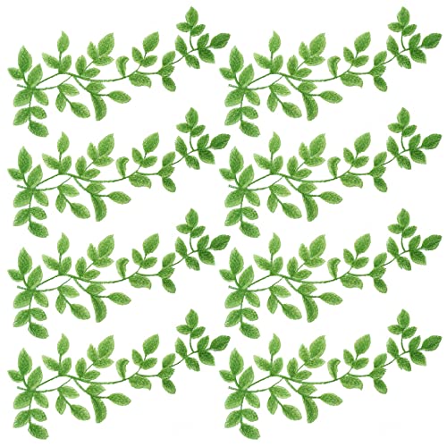 OIIKI 4 Paar 3D Spitze Wald Blätter Rebe Patches Dekoration Grün Nähen Stickerei Blatt Muster Applikationen Böhmische Schulterkragen Verzierung Kostüm Handwerk Trims von OIIKI