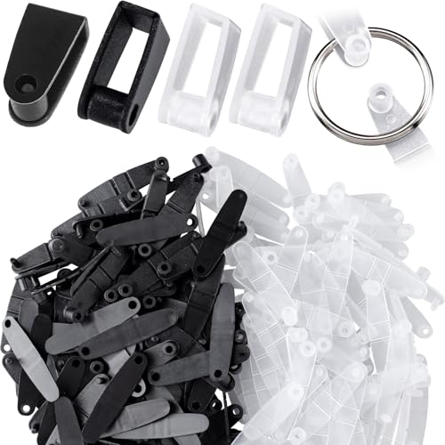 OIIKI Kunststoff-Schlüsselanhänger-Clips, Schwarz/Transparent, Schnapplaschen, Ausweis-Gurt-Clips für Kartenhalter, Schlüsselringe, Karten, Schmuckherstellung, Handwerk, 80 Stück OIIKI Kunststoff-Schlüsselanhänger-Clips, Schwarz/Transparent, Schnapplaschen, Ausweis-Gurt-Clips für Kartenhalter, Schlüsselringe, Karten, Schmuckherstellung, Handwerk, 80 Stück von OIIKI