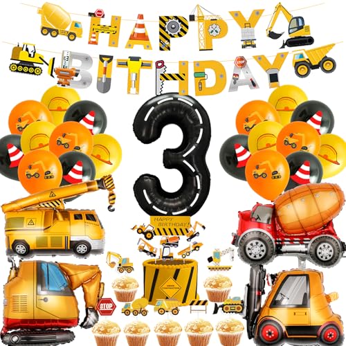 Bagger Geburtstag Deko 3 Jahre - 32 Pcs Baustellen Happy Birthday Banner Kran Betonmischer Folienballons FüR Dekoration Zum Kindergeburtstag Baustelle Geburtstags Babyparty Dekor Bagger Geburtstag Deko 3 Jahre - 32 Pcs Baustellen Happy Birthday Banner Kran Betonmischer Folienballons FüR Dekoration Zum Kindergeburtstag Baustelle Geburtstags Babyparty Dekor von OIODDYY