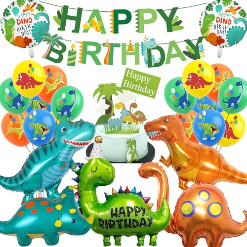 Dinosaurier Geburtstag Party Deko Set - 25 pcs Dino Kindergeburtstag deko alles gute zum geburtstagsbanner Kuchendeckel Kinder Dino Luftballon Grün Dinosaurier-Aufdruck Luftballons für Dschungel Party Dinosaurier Geburtstag Party Deko Set - 25 pcs Dino Kindergeburtstag deko alles gute zum geburtstagsbanner Kuchendeckel Kinder Dino Luftballon Grün Dinosaurier-Aufdruck Luftballons für Dschungel Party von OIODDYY