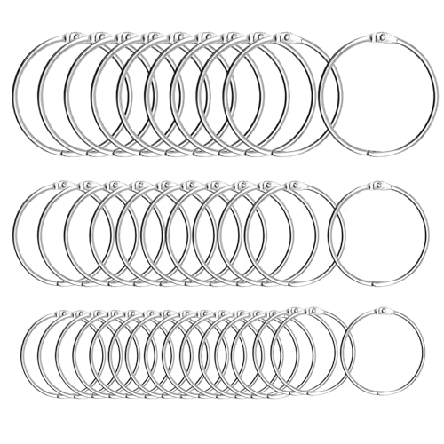 120 Stück Buchringe, 3 Größen 15mm, 20mm, 25mm Buchbinderinge, Metall Binder Ringe, Loseblatt Buchring Bücher Ringe Heftringe für Fotoalbum Scrapbook Album Handwerk Papier Karten 120 Stück Buchringe, 3 Größen 15mm, 20mm, 25mm Buchbinderinge, Metall Binder Ringe, Loseblatt Buchring Bücher Ringe Heftringe für Fotoalbum Scrapbook Album Handwerk Papier Karten von OIODKDEF