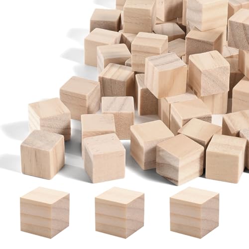 60 Stück Holzwürfel 30mm, Blanko Würfel Holz, Natürliche Holzklötzchen zum Basteln, Quadrat Holzklötze für DIY Handwerk, Malen, Lernen 60 Stück Holzwürfel 30mm, Blanko Würfel Holz, Natürliche Holzklötzchen zum Basteln, Quadrat Holzklötze für DIY Handwerk, Malen, Lernen von OIODKDEF