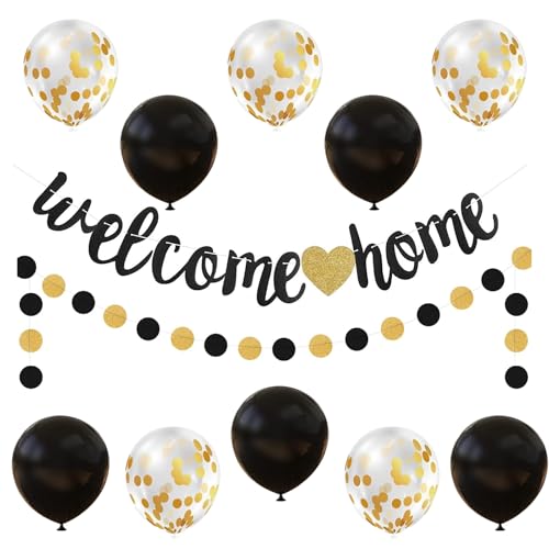 Welcome Home Deko, Willkommen Zuhause Deko Set, Welcome Home Ballon Girlande, Willkommen Home Girlande mit Welcome Home Banner Luftballons für Familie Party, Einweihungs Party, Zuhause, Geburt Welcome Home Deko, Willkommen Zuhause Deko Set, Welcome Home Ballon Girlande, Willkommen Home Girlande mit Welcome Home Banner Luftballons für Familie Party, Einweihungs Party, Zuhause, Geburt von OIODKDEF