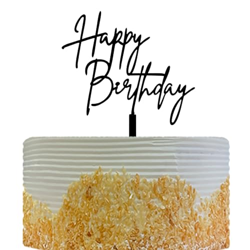 Happy Birthday Cake Topper Geburtstag Party Dekoration Schwarz Acryl Happy Birthday Cake Topper Geburtstag Party Dekoration Schwarz Acryl von OIXCMNJQ