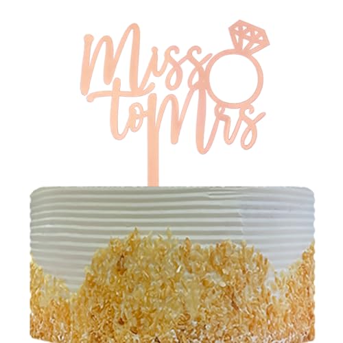 Tortenaufsatz "Miss To Mrs" für die zukünftige Braut, Brautparty, Verlobung, Junggesellinnenabschied, Hochzeitsparty-Dekorationen, Spiegel-Roségold, Acryl, Kuchendekoration Tortenaufsatz "Miss To Mrs" für die zukünftige Braut, Brautparty, Verlobung, Junggesellinnenabschied, Hochzeitsparty-Dekorationen, Spiegel-Roségold, Acryl, Kuchendekoration von OIXCMNJQ