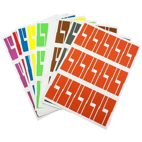 Kabeletikett, Kabelmarkierung 150/300 Stück, bunte selbstklebende wasserdichte Identifikationsaufkleber, Glasfaser-Kabel-Organizer for Organisieren von Kabeln(Mix 300pcs) von OJIJO