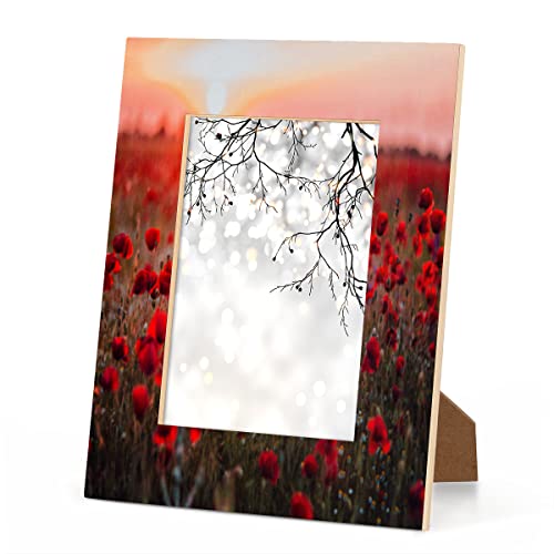 OKCELL Holz-Bilderrahmen mit roten Mohnblumen, für 10 x 15 cm, 12 x 17 cm, 20 x 25 cm, 27,9 x 35,6 cm. Mit Haken und Halterungen können diese Rahmen vertikal oder horizontal auf einem Tisch oder einer OKCELL Holz-Bilderrahmen mit roten Mohnblumen, für 10 x 15 cm, 12 x 17 cm, 20 x 25 cm, 27,9 x 35,6 cm. Mit Haken und Halterungen können diese Rahmen vertikal oder horizontal auf einem Tisch oder einer von OKCELL