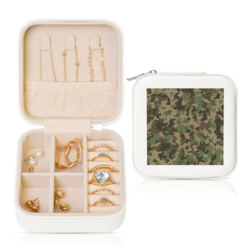 OKFSTY Reise-Schmuckschatulle, multifunktional, mit Camouflage-Muster, für Damen, Grün OKFSTY Reise-Schmuckschatulle, multifunktional, mit Camouflage-Muster, für Damen, Grün von OKFSTY