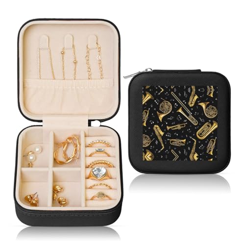 OKFSTY Reise-Schmuckschatulle mit Musikinstrumenten, multifunktionale Schmuck-Aufbewahrungsbox, Vitrine für Damen OKFSTY Reise-Schmuckschatulle mit Musikinstrumenten, multifunktionale Schmuck-Aufbewahrungsbox, Vitrine für Damen von OKFSTY