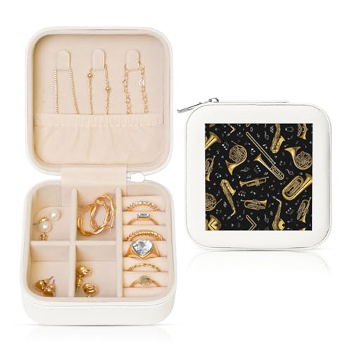 OKFSTY Reise-Schmuckschatulle mit Musikinstrumenten, multifunktionale Schmuck-Aufbewahrungsbox, Vitrine für Damen OKFSTY Reise-Schmuckschatulle mit Musikinstrumenten, multifunktionale Schmuck-Aufbewahrungsbox, Vitrine für Damen von OKFSTY