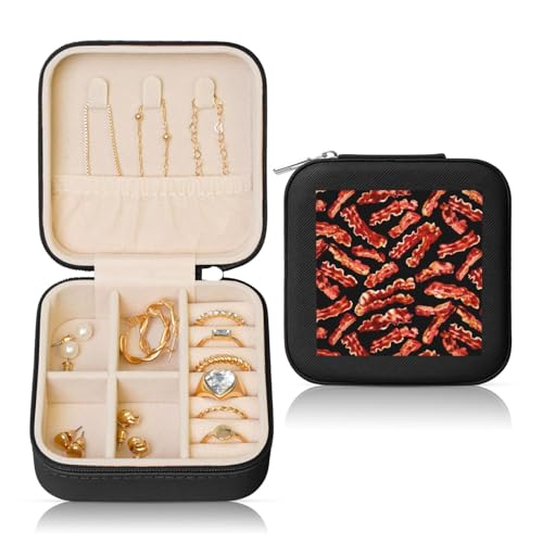OKFSTY Reise-Schmuckschatulle mit Speckmuster, multifunktionale Schmuck-Aufbewahrungsbox, Vitrine für Damen OKFSTY Reise-Schmuckschatulle mit Speckmuster, multifunktionale Schmuck-Aufbewahrungsbox, Vitrine für Damen von OKFSTY