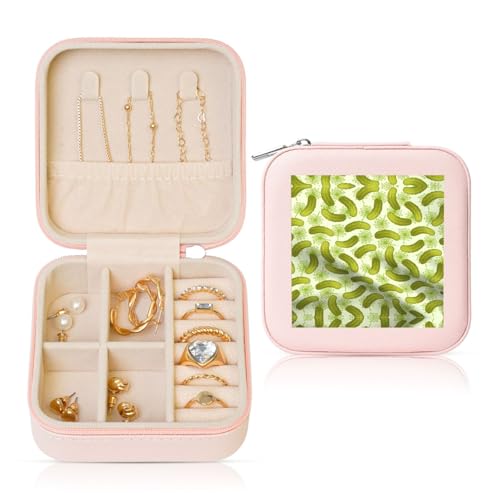 OKFSTY Reise-Schmuckschatulle mit Sushi-Dill-Motiv, multifunktionale Schmuck-Aufbewahrungsbox, Vitrine für Damen OKFSTY Reise-Schmuckschatulle mit Sushi-Dill-Motiv, multifunktionale Schmuck-Aufbewahrungsbox, Vitrine für Damen von OKFSTY