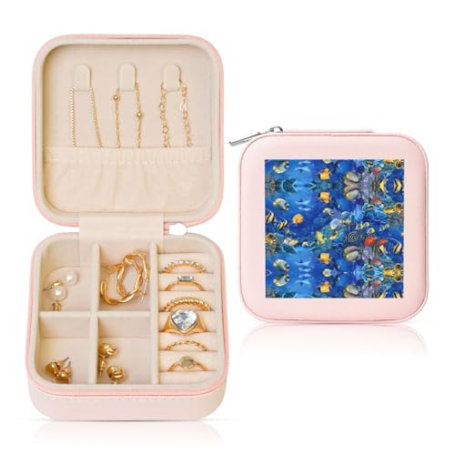 OKFSTY Reise-Schmuckschatulle mit tropischen Fischen, multifunktionale Schmuck-Aufbewahrungsbox, Vitrine für Damen OKFSTY Reise-Schmuckschatulle mit tropischen Fischen, multifunktionale Schmuck-Aufbewahrungsbox, Vitrine für Damen von OKFSTY