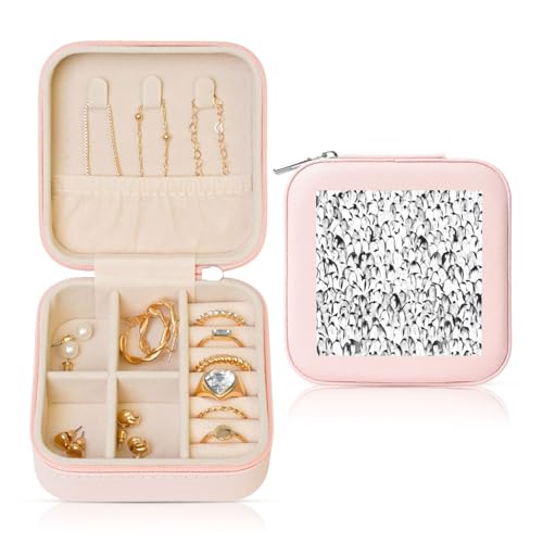 OKFSTY Stilvolle Reise-Schmuckschatulle mit Pinguin-Muster, multifunktionale Schmuck-Aufbewahrungsbox, Vitrine für Damen OKFSTY Stilvolle Reise-Schmuckschatulle mit Pinguin-Muster, multifunktionale Schmuck-Aufbewahrungsbox, Vitrine für Damen von OKFSTY