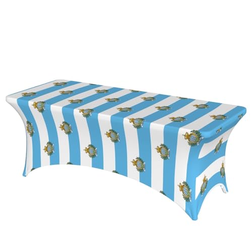 OKFSTY Tischdecke mit Flagge von San Marino, Polyester, rechteckige Tischdecke für Küche, Esszimmer, Tischdekoration OKFSTY Tischdecke mit Flagge von San Marino, Polyester, rechteckige Tischdecke für Küche, Esszimmer, Tischdekoration von OKFSTY