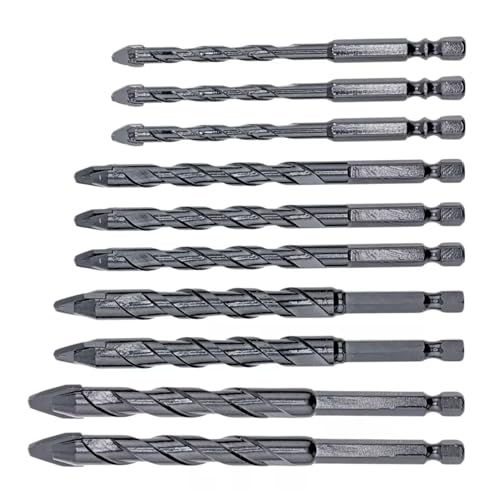 10 x robuste Exzenterspirale für Mauerwerk, 6, 8, 10 und 12 mm, 6,35 mm Sechskant für Beton, Wände, Fliesen, Glas, Hartplastik, Zement, Granit 10 x robuste Exzenterspirale für Mauerwerk, 6, 8, 10 und 12 mm, 6,35 mm Sechskant für Beton, Wände, Fliesen, Glas, Hartplastik, Zement, Granit von OKODOKO