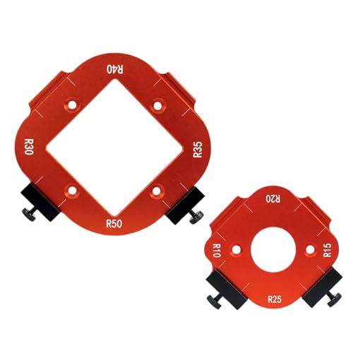Metall-Radius-Fräser-Schablonen-Set R10 R15 R20 R25 R30 R35 R40 R50 für Tischlerei/Holzarbeiten, Holzbretter, Bogenschneidewerkzeug von OKODOKO