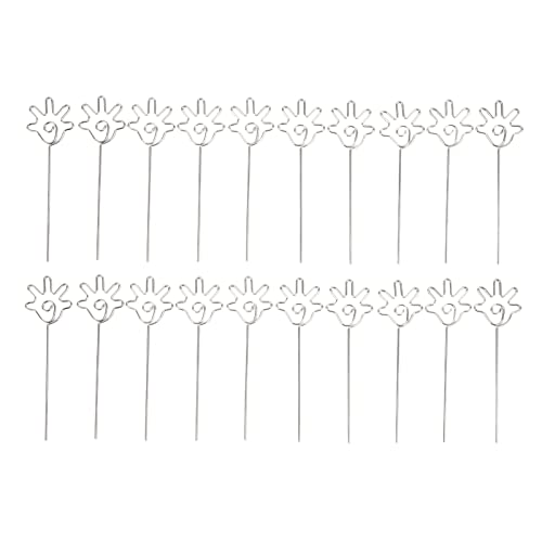 20pcs eindeutiges Design Langable Metal Place Card Holder Premium Nist Card Clips Wide Application Table Number Holder (Handabdruck) von OKOVO