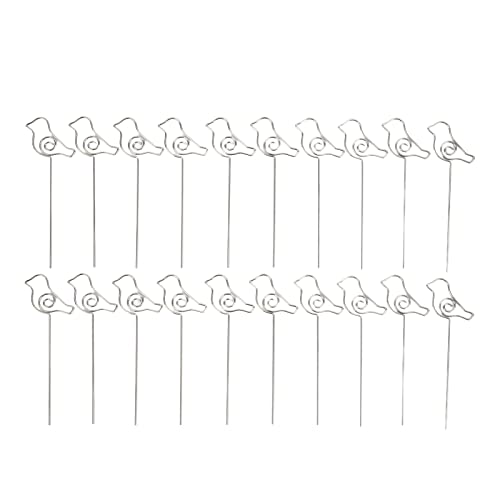 20pcs eindeutiges Design Langable Metal Place Card Holder Premium Nist Card Clips Wide Application Table Number Holder (Vogelform) von OKOVO