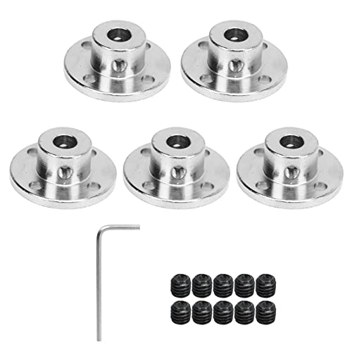 5-teiliger 7-mm-Flanschkupplungsverbinder, silberner Flanschkupplungsverbindersatz, Führungswellenstützkupplung aus Stahl mit Innendurchmesser 5-teiliger 7-mm-Flanschkupplungsverbinder, silberner Flanschkupplungsverbindersatz, Führungswellenstützkupplung aus Stahl mit Innendurchmesser von OKOVO