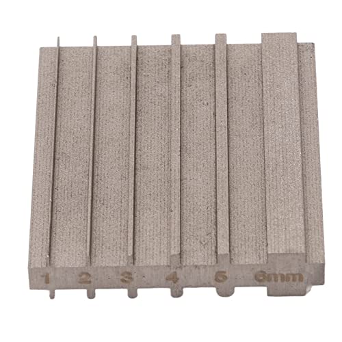 Kantenschreibewerkzeug Stahl Praktische Lederkantenschärfer 6 mm breit Schaufel Reparatur (Grauer Quadrate -Slot) von OKOVO