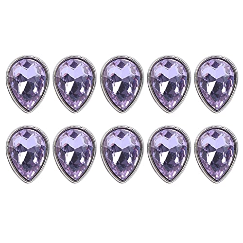 Leuchtend geschnittene stilvolle steine ​​10pcs Klauen - - für DIY -handgefertigte Dekoration (Hellviolett) von OKOVO