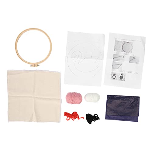 OKOVO Cross Stitch Kits DIY Pink Swan Stickset für Anfänger Erwachsene Kinder Kinder von OKOVO